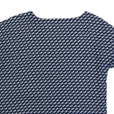 JACK WILLS Womens Printed Top Blue Crazy Pattern UK 10
