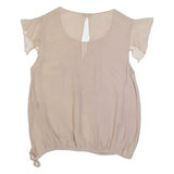 JOSEPH Womens Blouse Beige Silk L