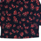 LAURA ASHLEY Womens Printed Top Black 3/4 Sleeve Floral UK 12