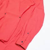 RAG & BONE Womens Blouse Red V-Neck Long Sleeve S