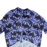 FRENCH CONNECTION Oversized Cropped Womens Printed Shirt Blue Floral XS