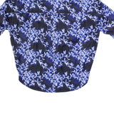 FRENCH CONNECTION Oversized Cropped Womens Printed Shirt Blue Floral XS