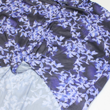 FRENCH CONNECTION Oversized Cropped Womens Printed Shirt Blue Floral XS