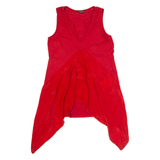 PHASE EIGHT Womens Vest Red Sleeveless Silk S