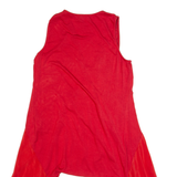 PHASE EIGHT Womens Vest Red Sleeveless Silk S