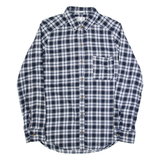 HOLLISTER Boyfriend Fit Womens Shirt Blue Check Long Sleeve XS