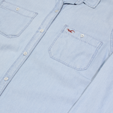 HOLLISTER Womens Plain Shirt Blue Long Sleeve L
