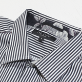 TED BAKER Mens Shirt Black Striped Long Sleeve L