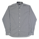 TED BAKER Mens Shirt Black Striped Long Sleeve L