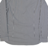 TED BAKER Mens Shirt Black Striped Long Sleeve L