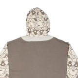 LA MIRAGE Cropped Womens Brown Hoodie Full Zip UK 18