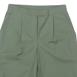 Pleated Womens Casual Shorts Green Slim 90s XS W26