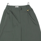 LADY LINE Pleated Womens Casual Shorts Green Slim 90s XS W26