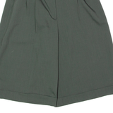 LADY LINE Pleated Womens Casual Shorts Green Slim 90s XS W26
