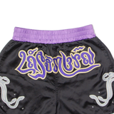 GRMY La Sombra Mens Sports Shorts Black Crazy Pattern S W26