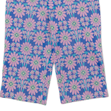 Womens Pedal Pushers Shorts Blue 90s Floral M W30