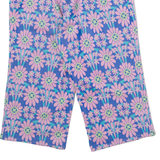 Womens Pedal Pushers Shorts Blue 90s Floral M W30