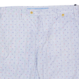 ATP CO Umbrella Print Mens Chino Shorts Blue Crazy Pattern L W36