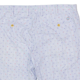 ATP CO Umbrella Print Mens Chino Shorts Blue Crazy Pattern L W36