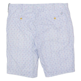ATP CO Umbrella Print Mens Chino Shorts Blue Crazy Pattern L W36