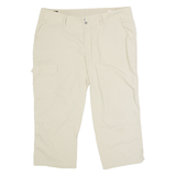 COLUMBIA Outdoor 3/4 Length Womens Trousers Beige Regular Straight W36 L21