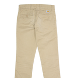 CARHARTT Sid Mens Twill Trousers Beige Regular Tapered W28 L32