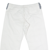 FROTA ACADEMY Mens Canvas Trousers White Relaxed Wide-Leg W34 L24