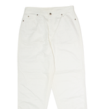 NORWISS Womens Trousers White Regular Straight W30 L31