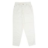 NORWISS Womens Trousers White Regular Straight W30 L31