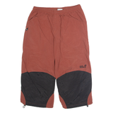 JACK WOLFSKIN 3/4 Length Outdoor Mens Trousers Red Regular Straight W28 L20