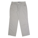 TEDDY'S Outdoor Mens Twill Trousers Grey Regular Straight W36 L31