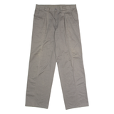 FREY Mens Twill Trousers Grey Regular Straight W33 L30
