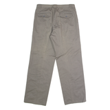 FREY Mens Twill Trousers Grey Regular Straight W33 L30