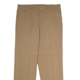 LINEA DUE Pleated Mens Trousers Brown Regular Straight W36 L32