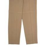 LINEA DUE Pleated Mens Trousers Brown Regular Straight W36 L32
