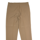 LINEA DUE Pleated Mens Trousers Brown Regular Straight W36 L32