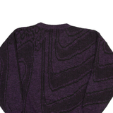 Womens Jumper Purple Chunky Knit UK 8