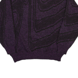 Womens Jumper Purple Chunky Knit UK 8