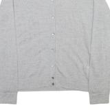 TOMMY HILFIGER Womens Cardigan Grey Tight Knit Wool L