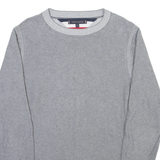 TOMMY HILFIGER Mens Jumper Grey Tight Knit S