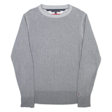 TOMMY HILFIGER Mens Jumper Grey Tight Knit S