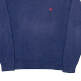 MAUL & SONS Mens Jumper Blue Tight Knit L