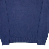 MAUL & SONS Mens Jumper Blue Tight Knit L