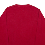 TOMMY HILFIGER Mens Jumper Red Tight Knit L