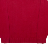TOMMY HILFIGER Mens Jumper Red Tight Knit L
