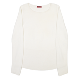 HUGO BOSS Womens Jumper Cream Open Knit XS