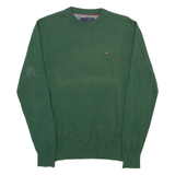 TOMMY HILFIGER Mens Jumper Green Tight Knit M