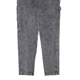 KARL KANI Carpenter Womens Jeans Grey Relaxed Tapered Acid Wash W32 L32