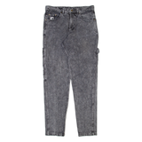 KARL KANI Carpenter Womens Jeans Grey Relaxed Tapered Acid Wash W32 L32