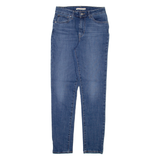 LEVI'S 721 High Rise Womens Jeans Blue Slim Skinny Stone Wash W26 L29
